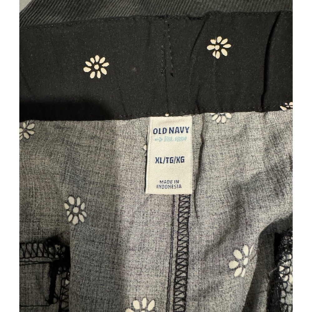 OLD NAVY Women's Pants Black Elastic Waistband Drawstring XL Joggers CUTE! - Picture 3 of 4